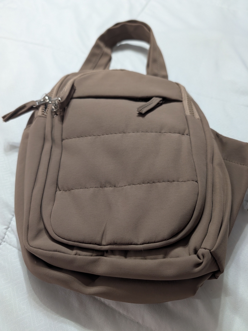 Men's Sling Belt Bag in Taupe
